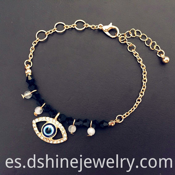 Chain Evil Eye Gold Bracelet